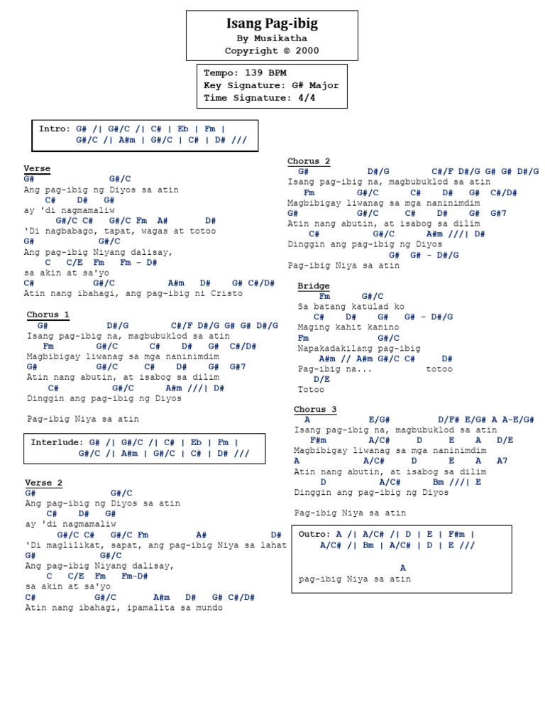 Isang Pag Ibig Musikatha Kids | PDF