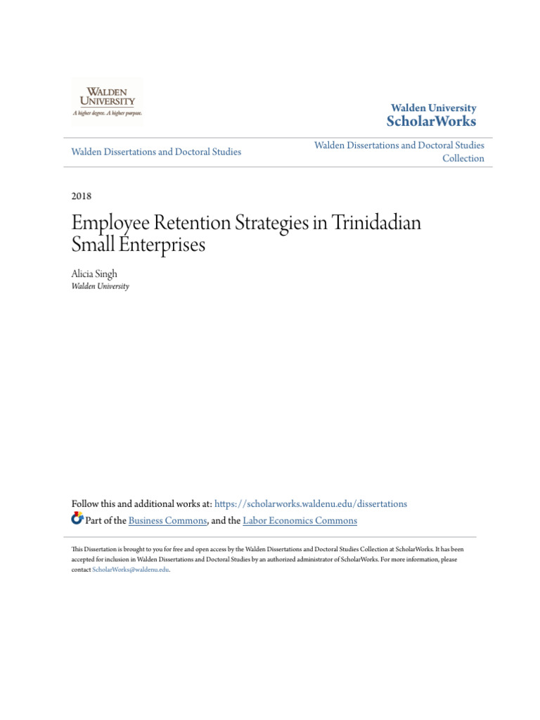 Employee Retention Strategies in Trinidadian Small Enterprises | PDF ...