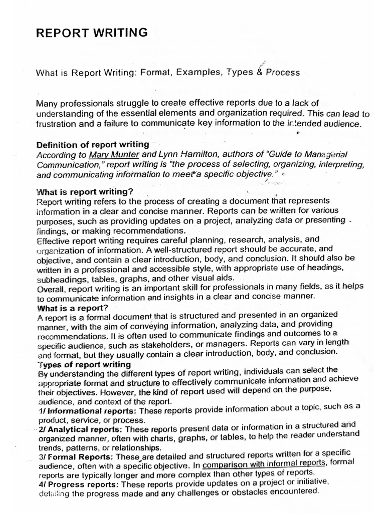 Report Writing | PDF