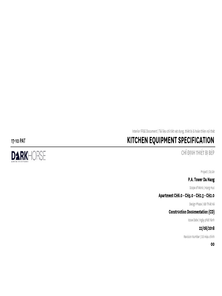 CD 180822 - 17-10 PAT - Kitchen Equipment | PDF
