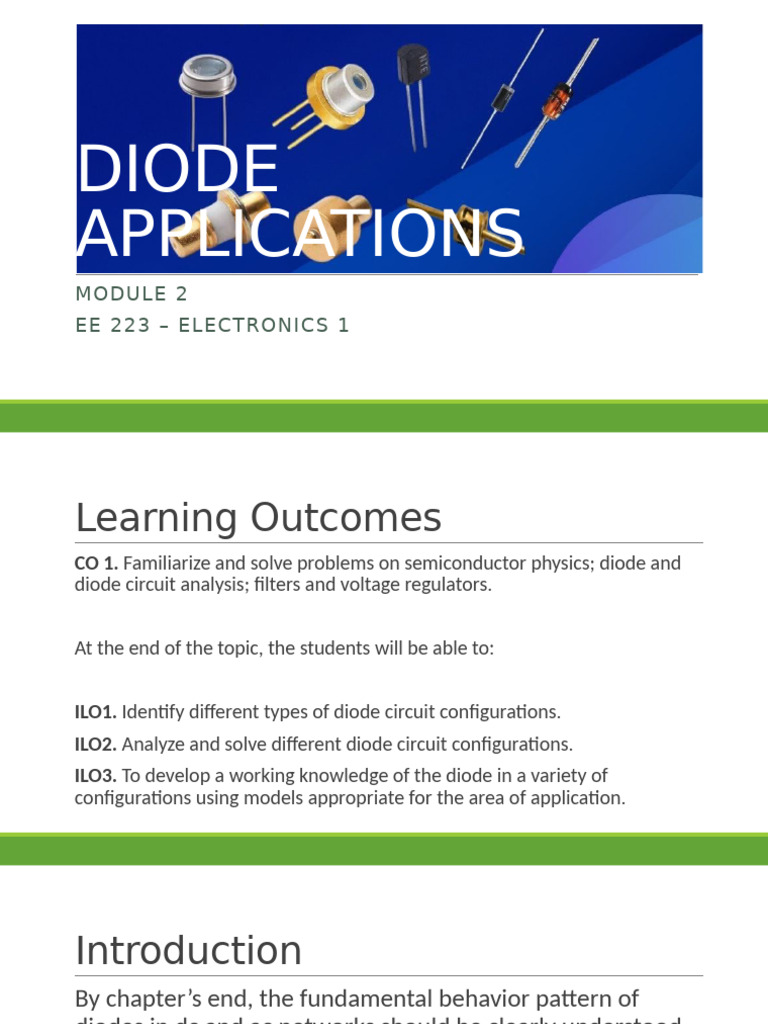 Diode Circuit Analysis and Applications | PDF | Diode | Electrical ...