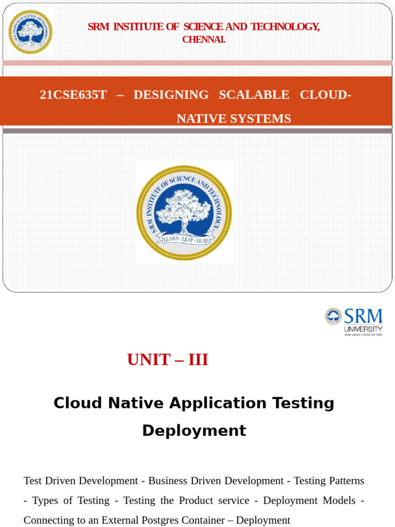 Scalable Cloud-Native Systems Design | PDF | Test Driven Development ...