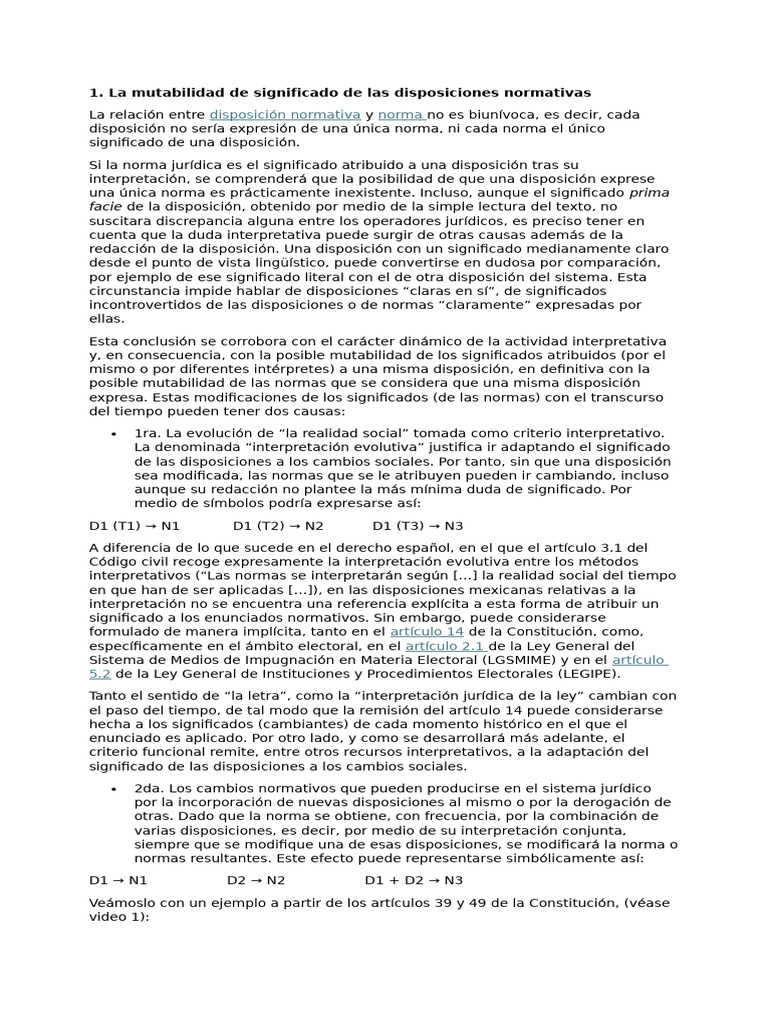 Mutabilidad del Significado Normativo | PDF | Juez | Jurisdicción