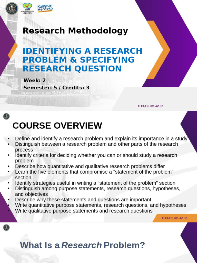Research Problem Identification Guide | PDF | Qualitative Research ...