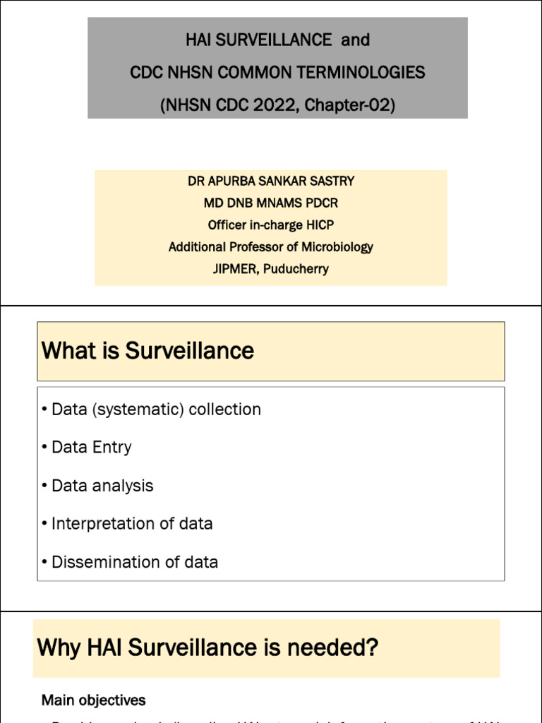 NHSN HAI Surveillance Guidelines | PDF | Infection | Medical Diagnosis