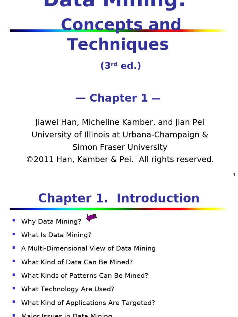 Introduction to Data Mining Concepts | PDF | Data Mining | Statistical ...
