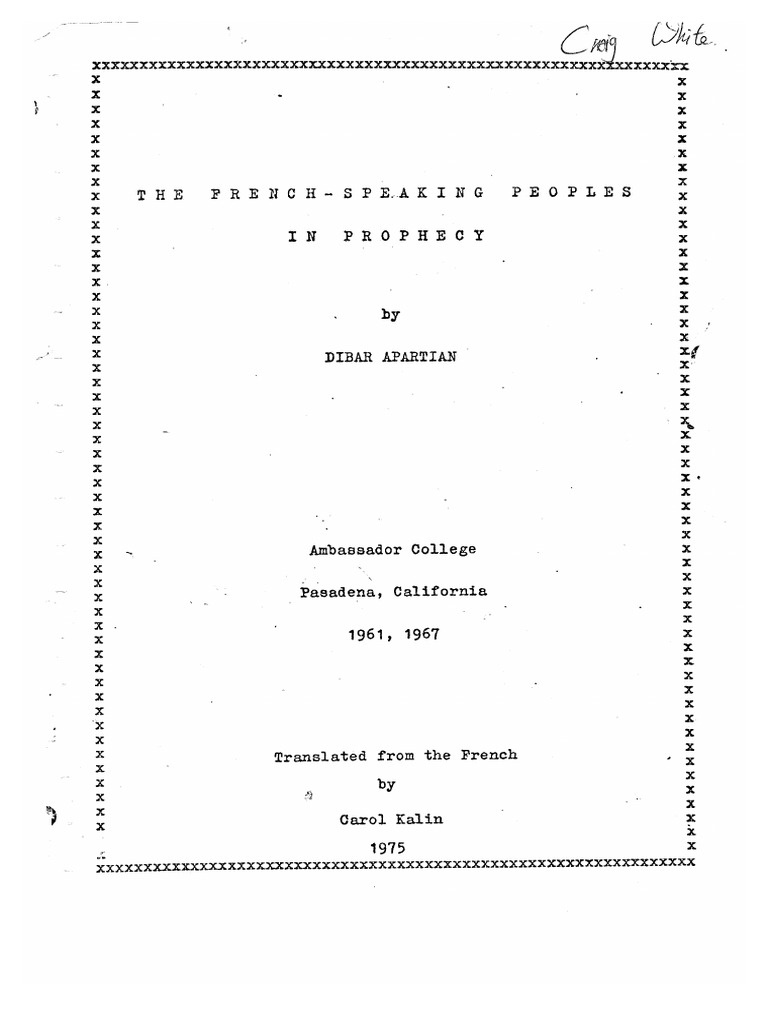 The French Speaking People | PDF