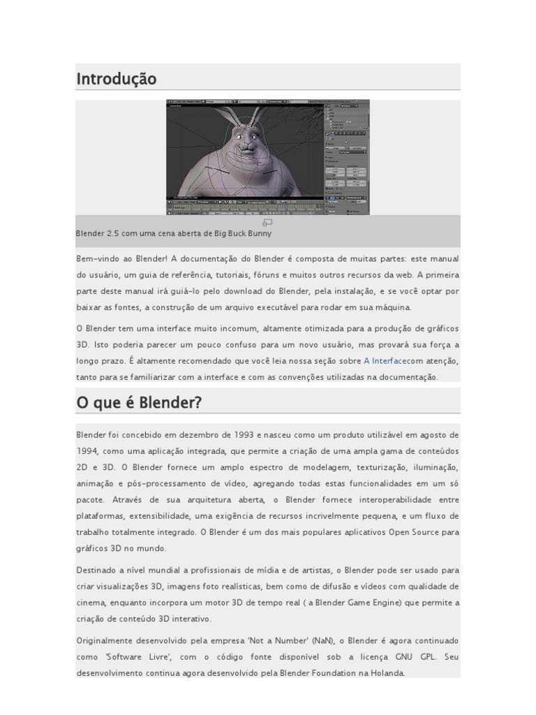 Blender Manual Pt Blender (Software) Software Gratuito