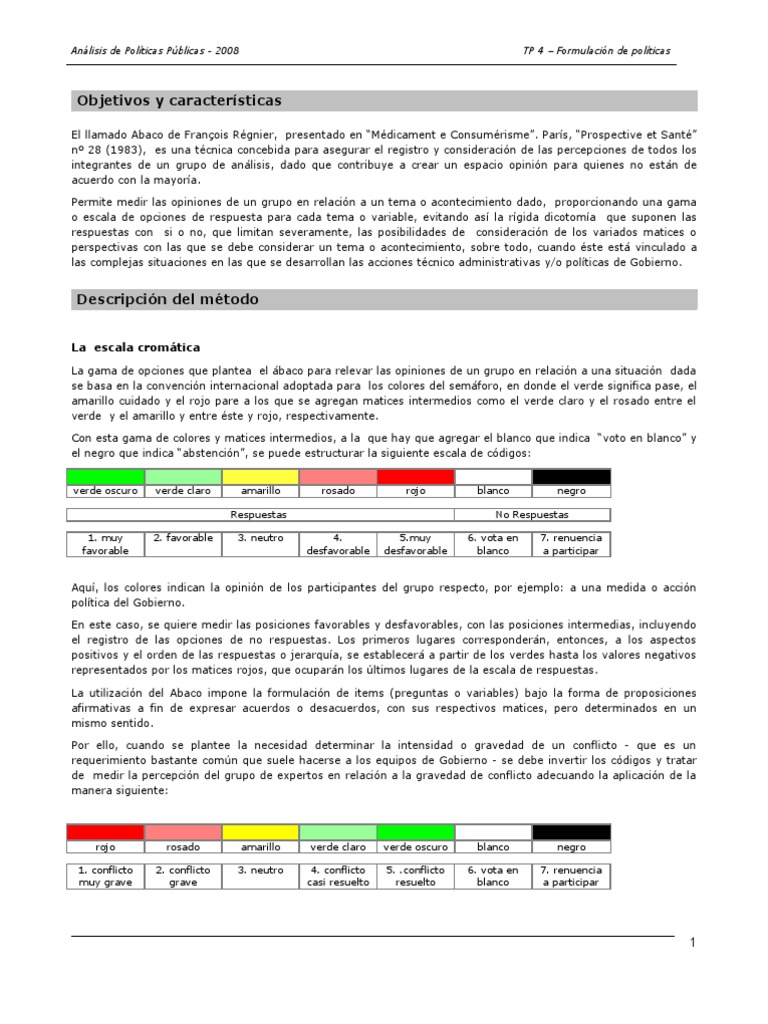 Abaco de Regnier | PDF | Conflicto (proceso) | Verde