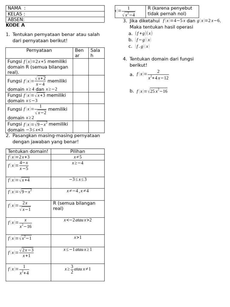 KODE A | PDF