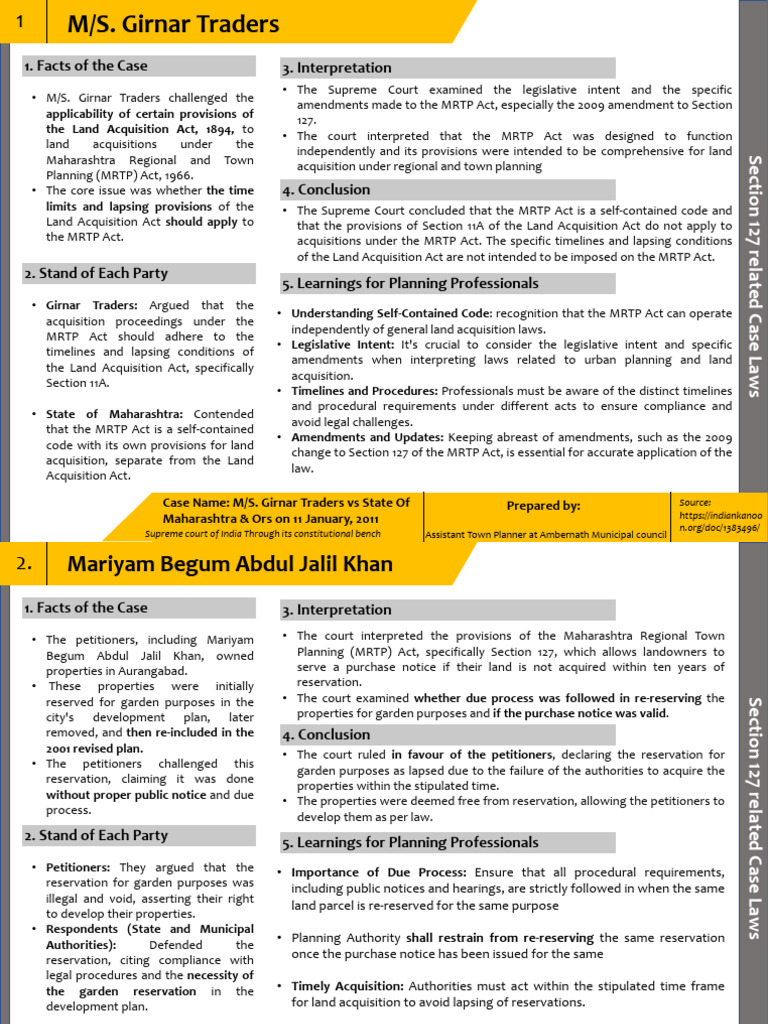 Section 127 Case Laws Overview | PDF | Justice | Crime & Violence
