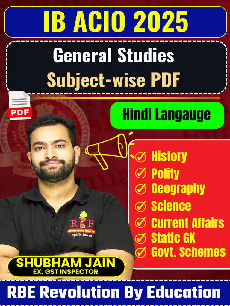 IB ACIO 2025 General Studies PDF Guide | PDF | Conservation Biology