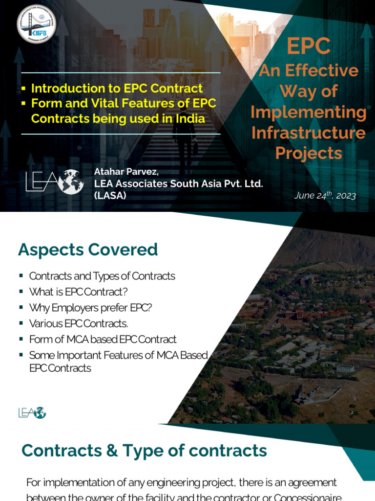 EPC Contracts in India's Infrastructure Projects | PDF | Specification ...