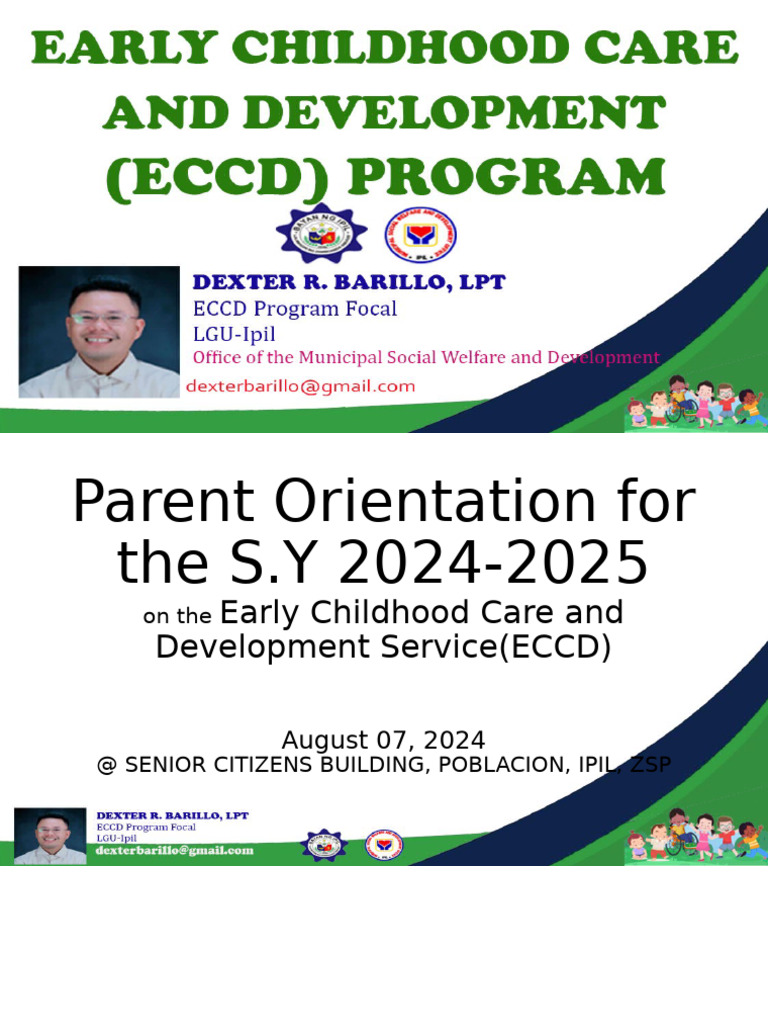 ECCD Parent Orientation 2024-2025 | PDF | Child Development | Learning