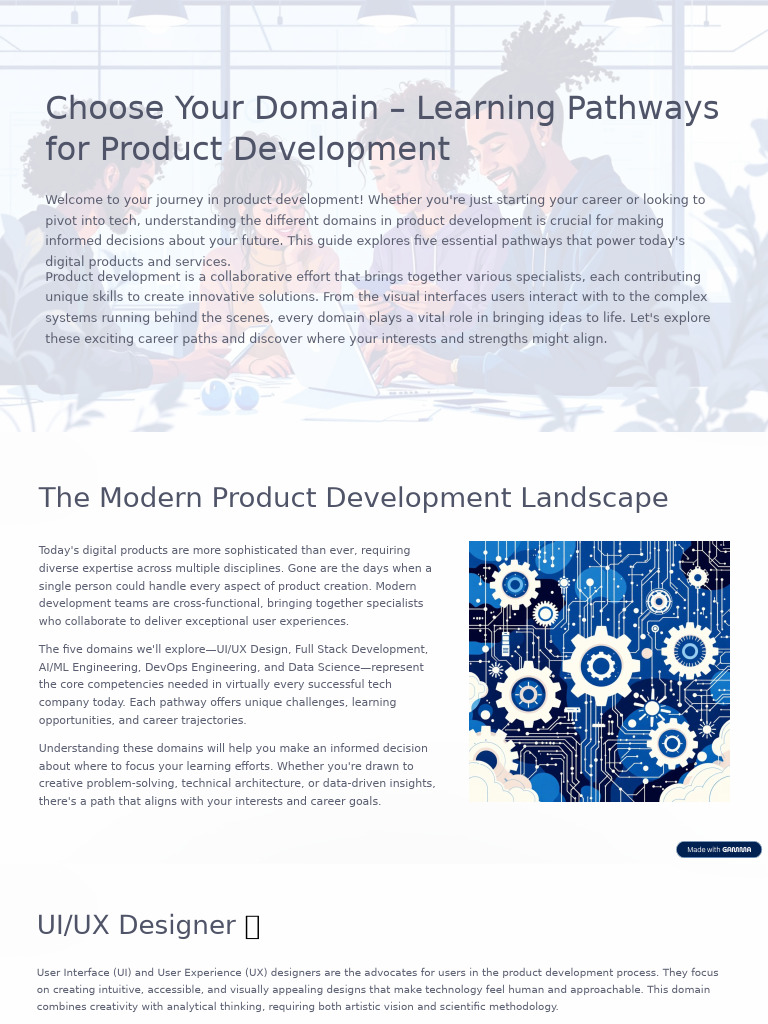 Product Development Career Pathways | PDF | Machine Learning ...