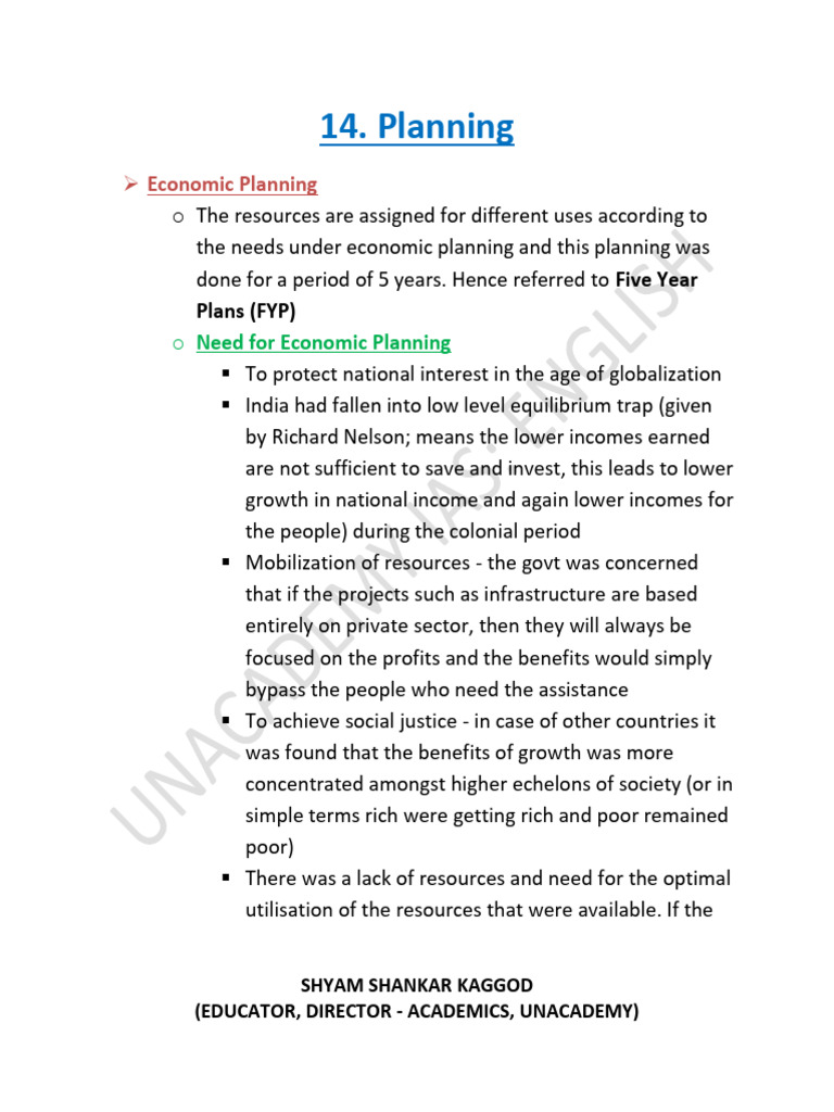 Economic Planning in India: An Overview | PDF | Economic Growth | Economies