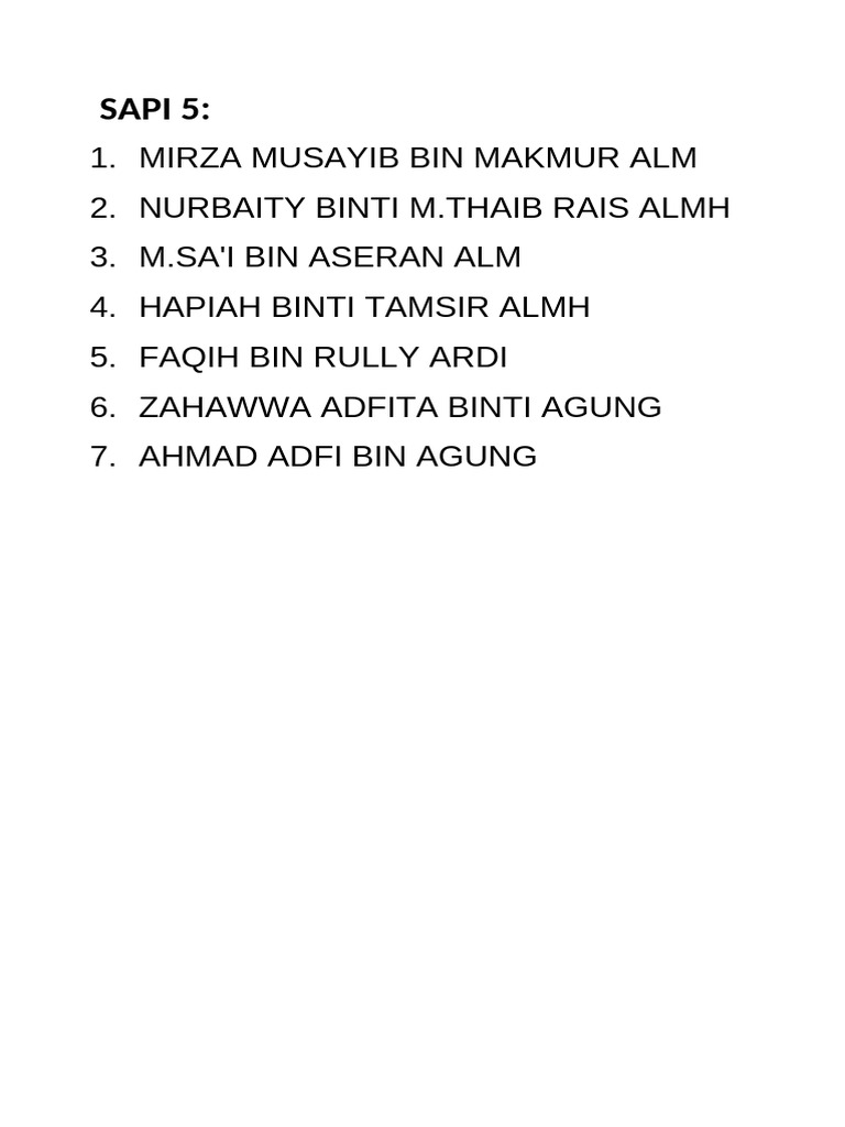 Sapi 5 | PDF