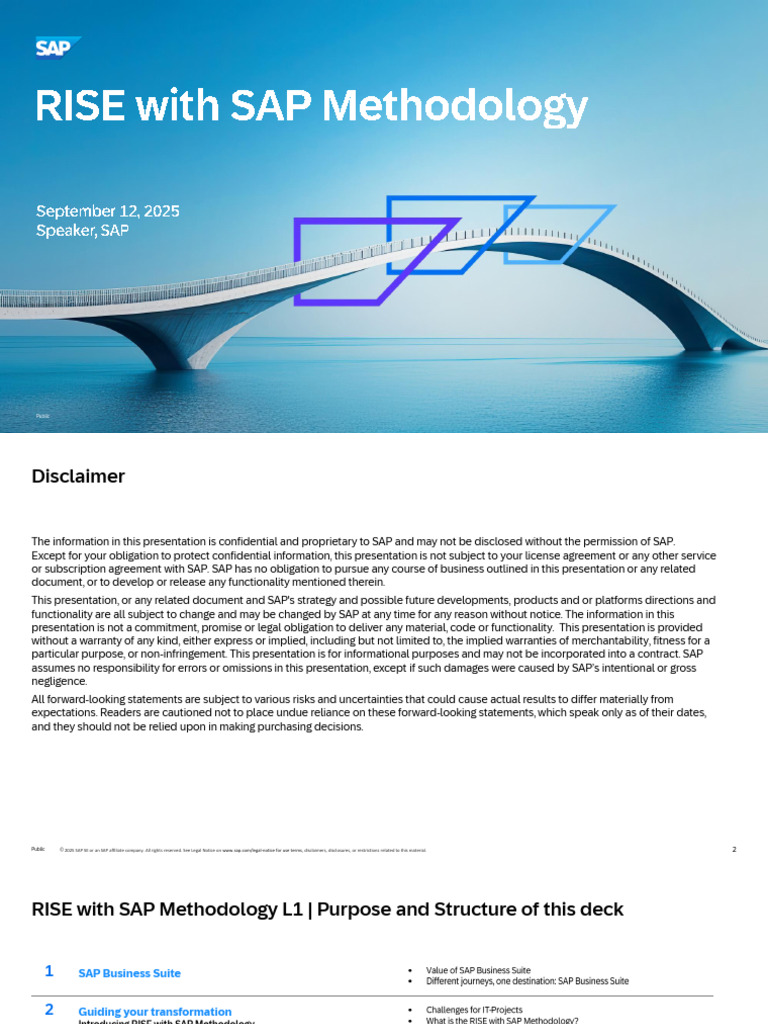 RISE with SAP Methodology Overview | PDF | Enterprise Resource Planning ...