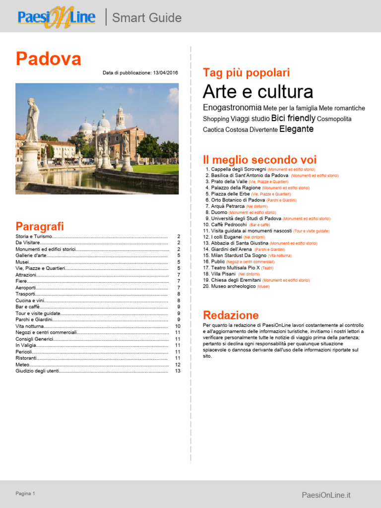 Guida Turistica Padova | PDF