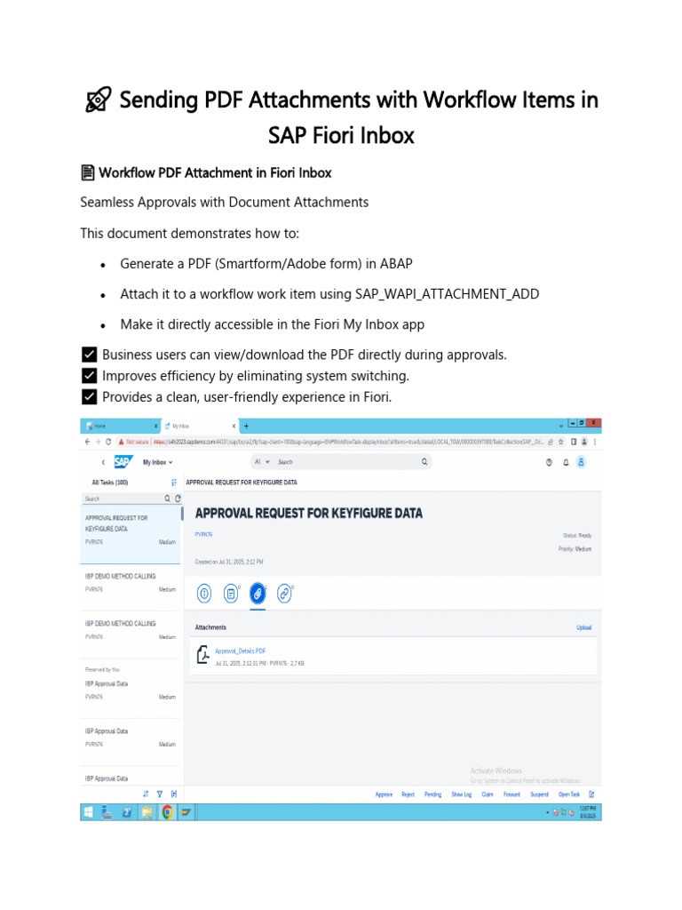 PDF Attachments in SAP Fiori Inbox | PDF | Computer Engineering ...