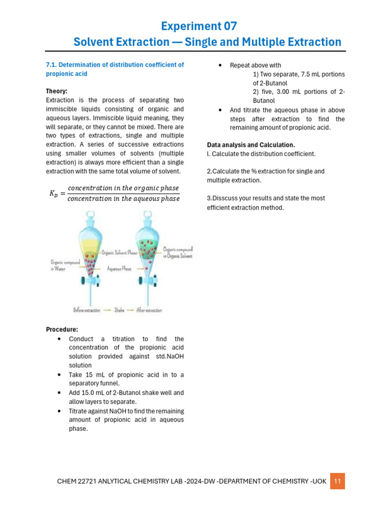 CHEM 22721 - Experiment 07 B | PDF