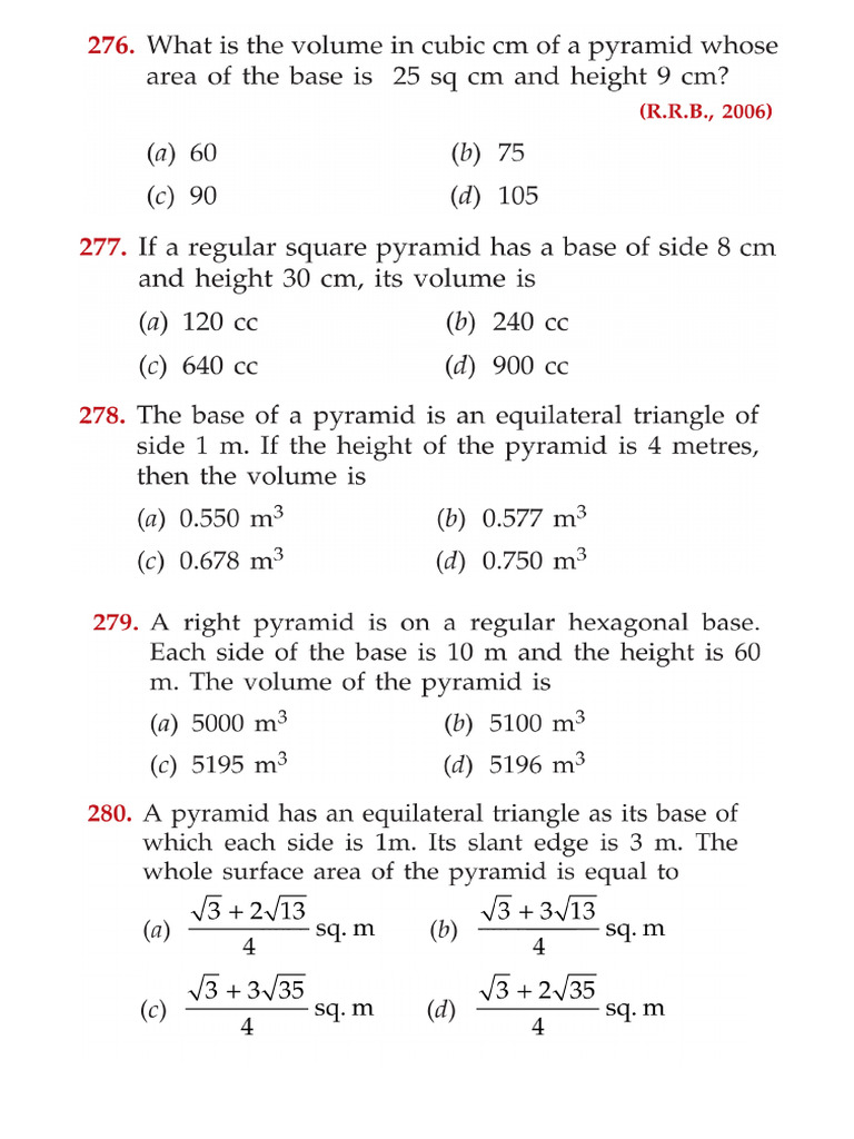 Pyramid Problems and Solutions Guide | PDF