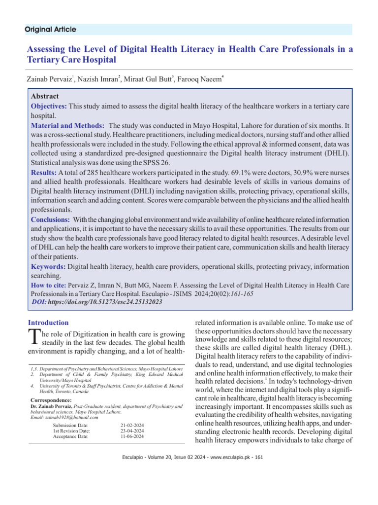 3+Article+1065++Page+16 20+Zainab+Etal | PDF | Health Care | Health ...