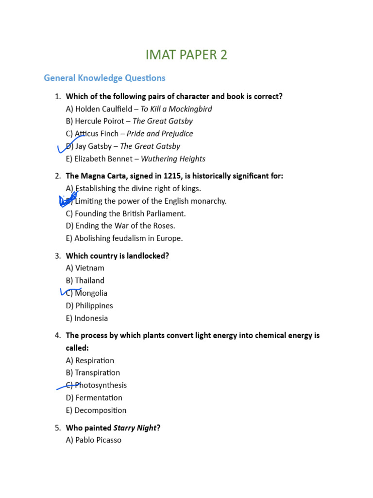 IMAT Paper 2: General Knowledge & Logic | PDF | Repressor | Operon