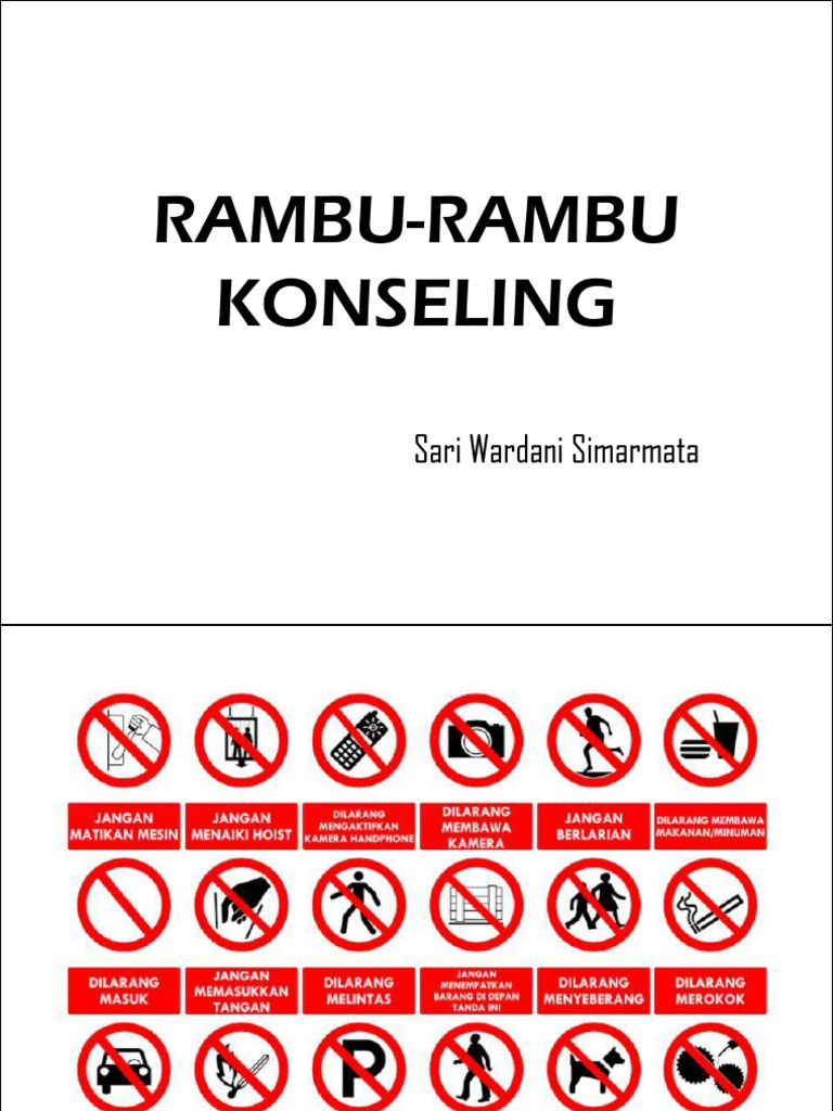 Rambu-Rambu Konseling Efektif | PDF