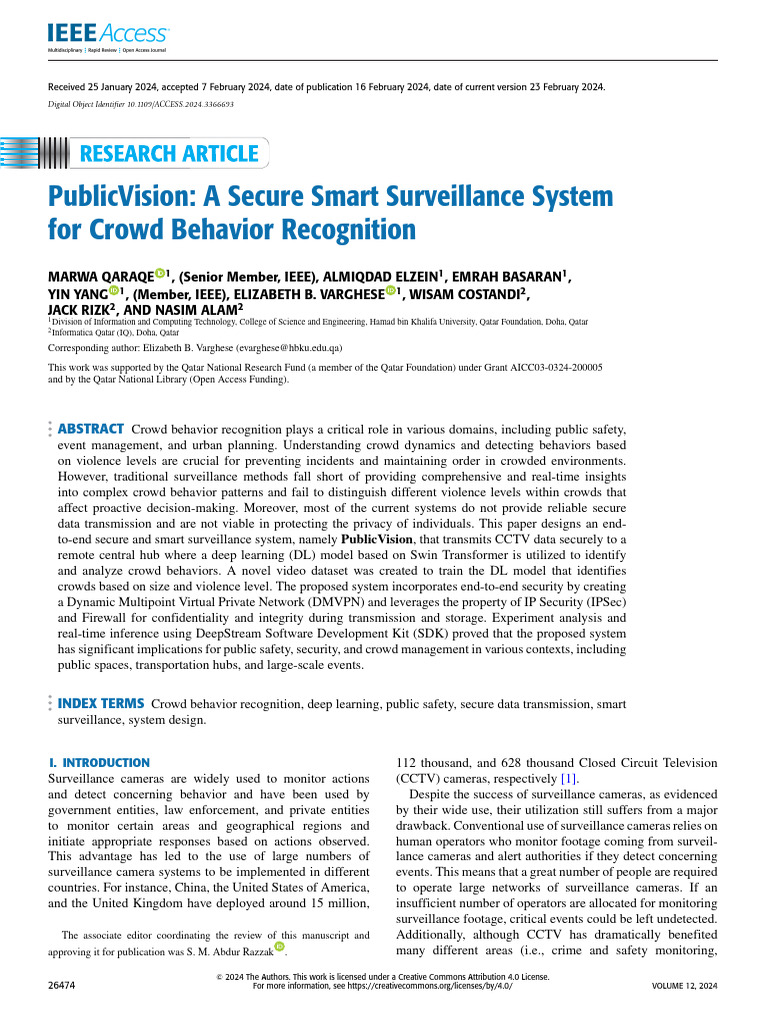 Publicvision: A Secure Smart Surveillance System For Crowd Behavior ...
