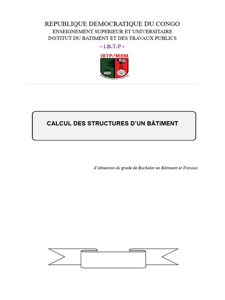 Calcul des structures d'un bâtiment R+3 | PDF | Béton | Béton armé