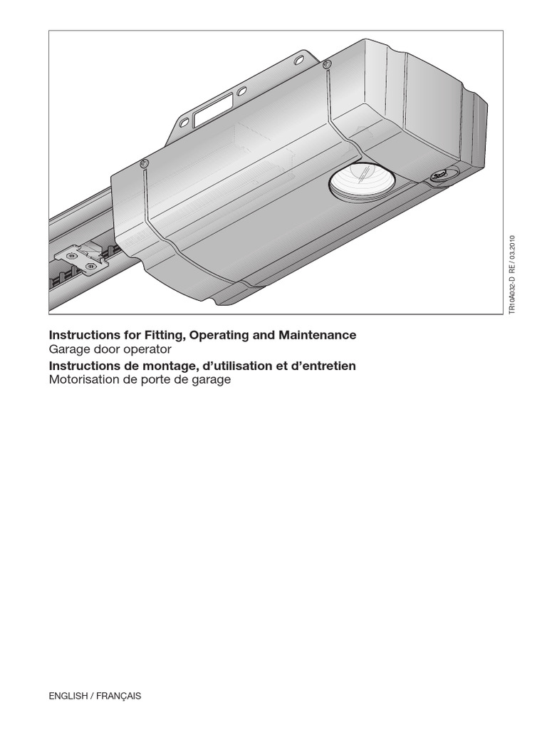 Garage Door Operator Installation Guide | PDF | Door | Alternating Current