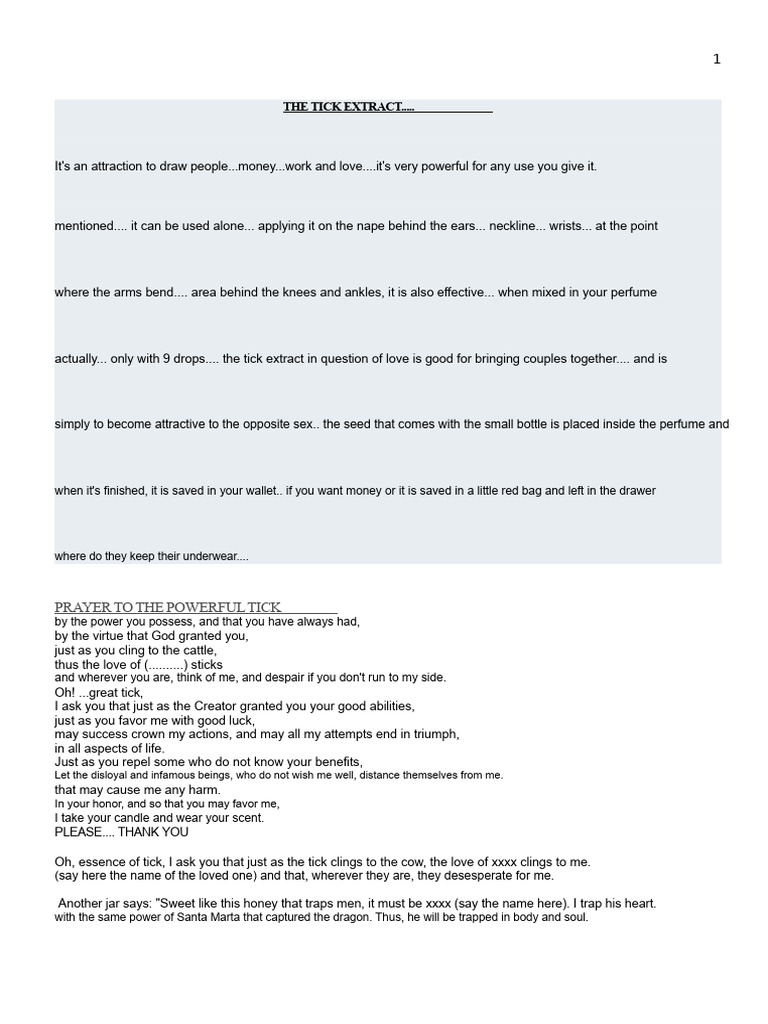 Tick Extract | PDF