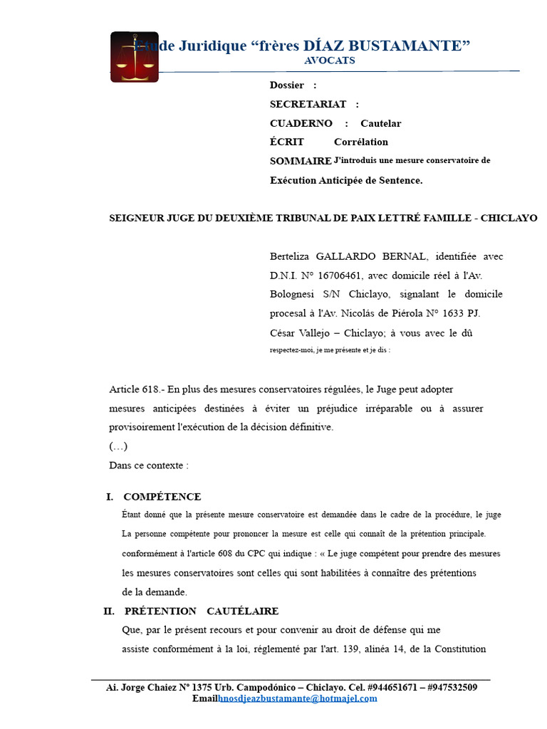 Mesure Conservatoire d'Exécution Alimentaire | PDF | Certificat de ...