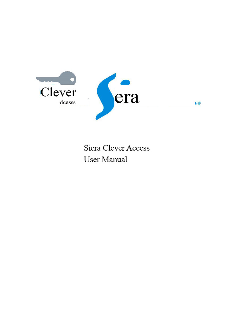 Siera Clever Access User Manual | PDF | Access Control | Databases