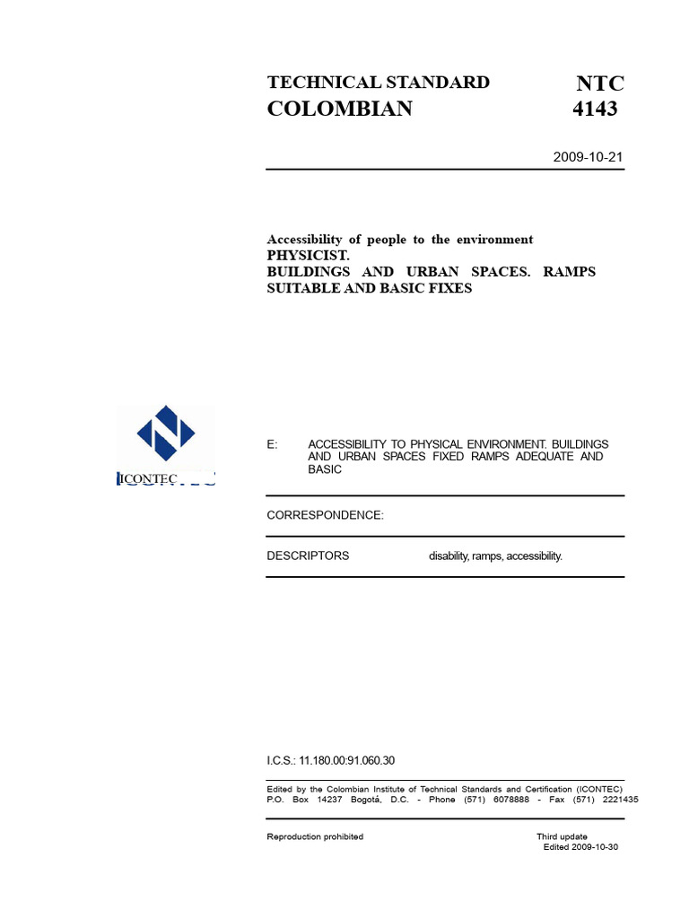 NTC 4143: Accessibility Standards | PDF | Accessibility