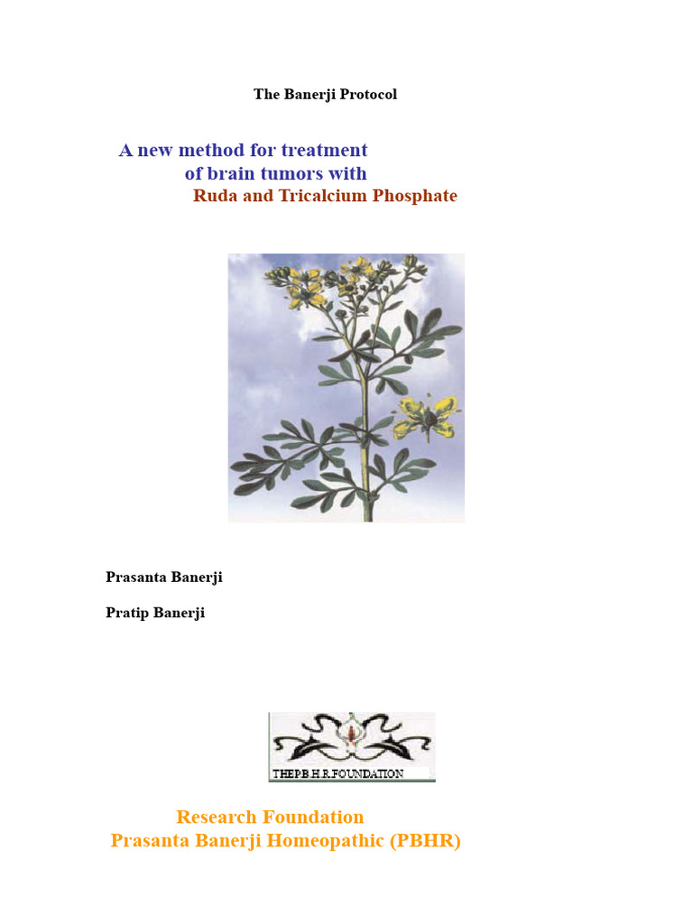 Banerji Protocol for Brain Tumors Treatment | PDF | Homeopathy | Brain ...