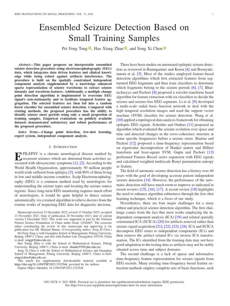 Ensembled EEG Seizure Detection Method | PDF | Electroencephalography ...