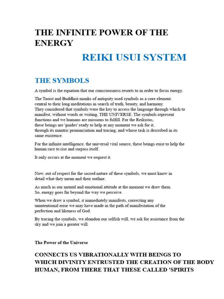 Reiki Symbols and Their Energetic Power | PDF | Mind | Universe