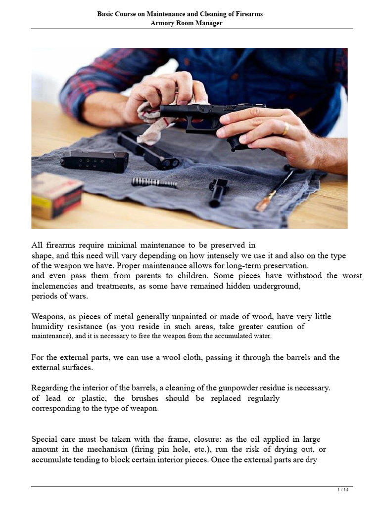 Firearm Maintenance and Cleaning Guide | PDF | Gun Barrel | Firearms