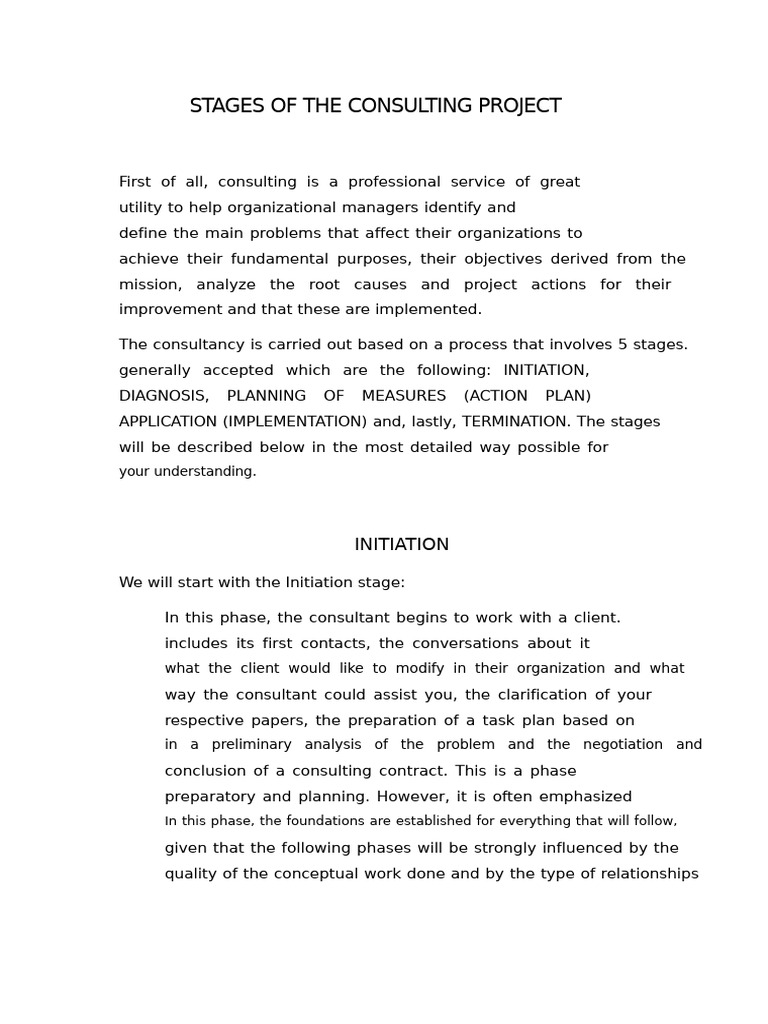 Stages of Issue-Based Consulting | PDF | Consultant | Evaluation