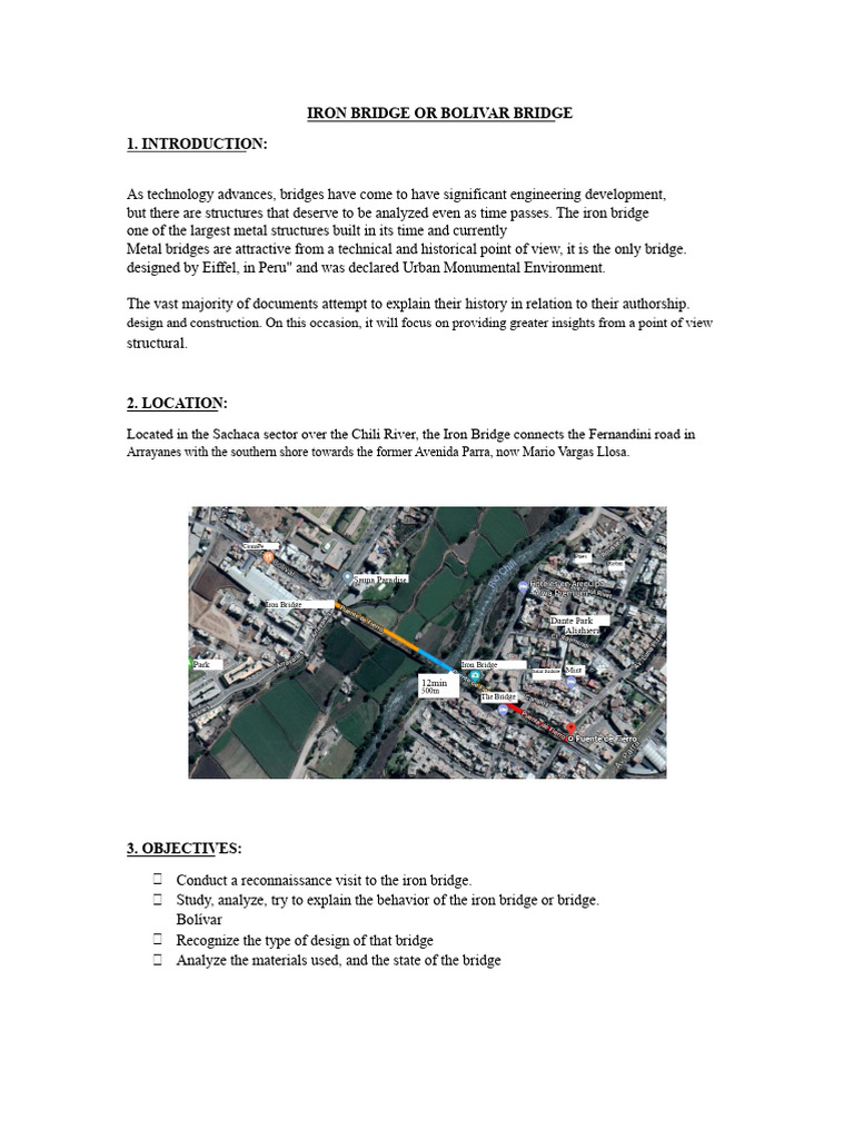 Report On The Iron Bridge 1 | PDF | Screw | Mechanical Engineering