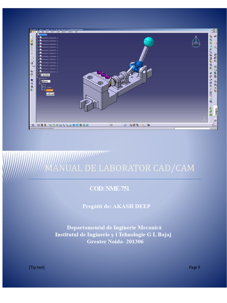 Manual de Laborator Cad Cam An | PDF