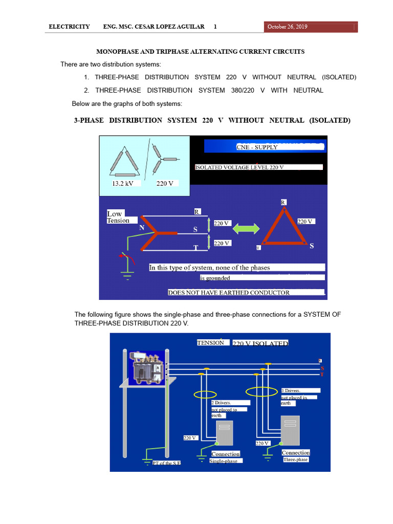 Monophasic and Triphasic Alternating Current Circuits | PDF | Watt ...