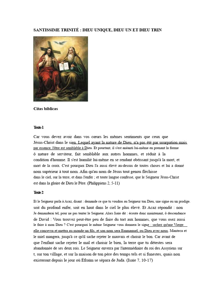 Comprendre la Sainte Trinité chrétienne | PDF | Trinité | Dieu le Père