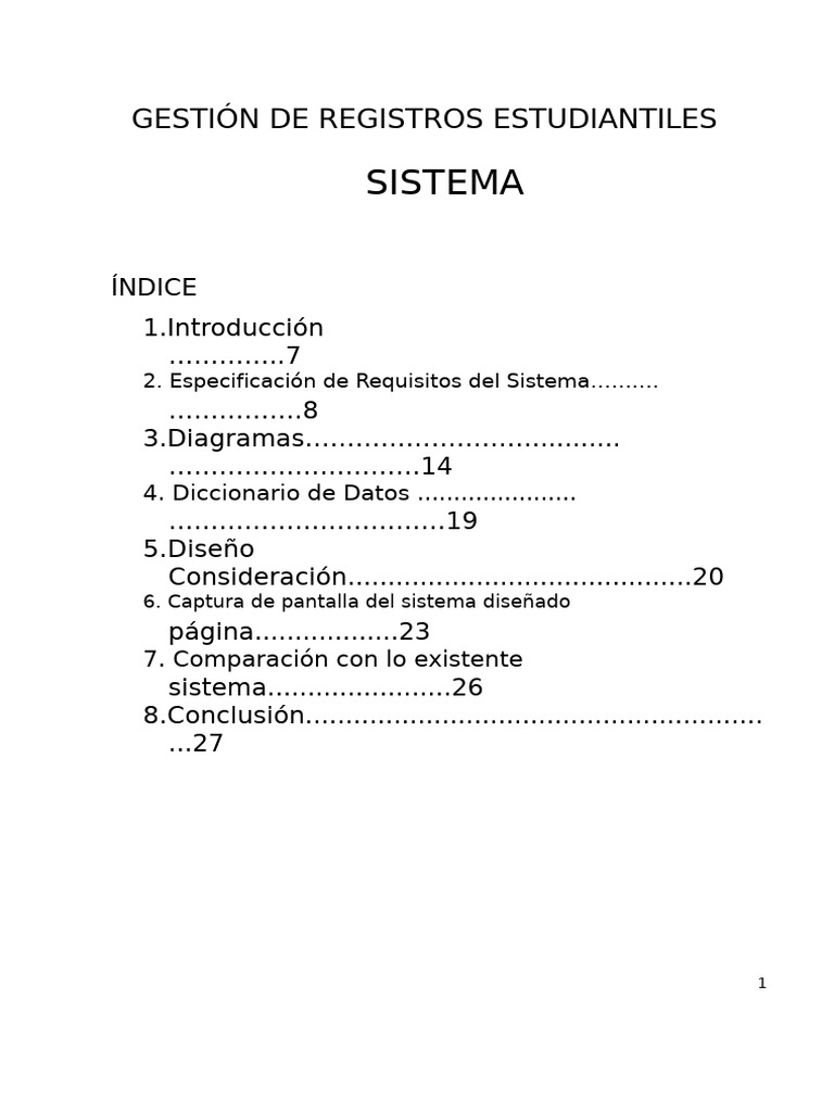 Sistema de Gestión de Registros Estudiantiles | PDF | Usuario ...