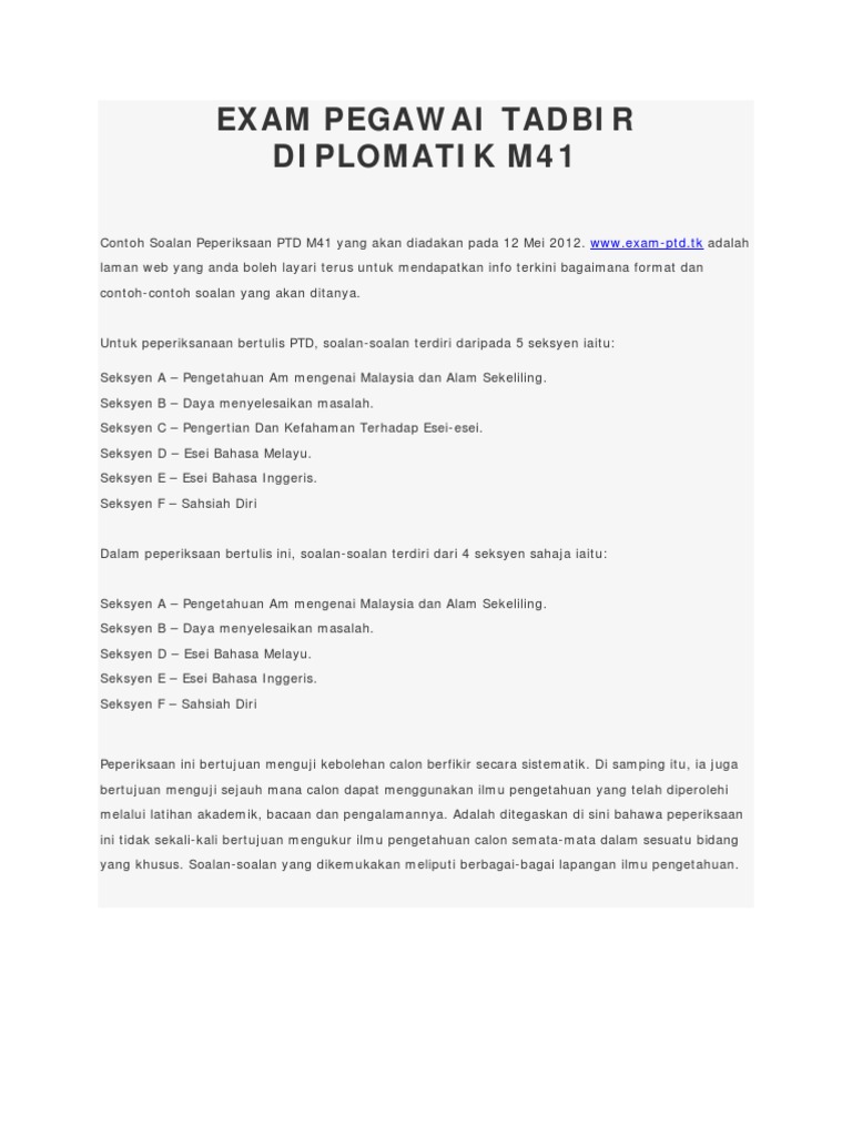 Pegawai Tadbir Diplomatik M41