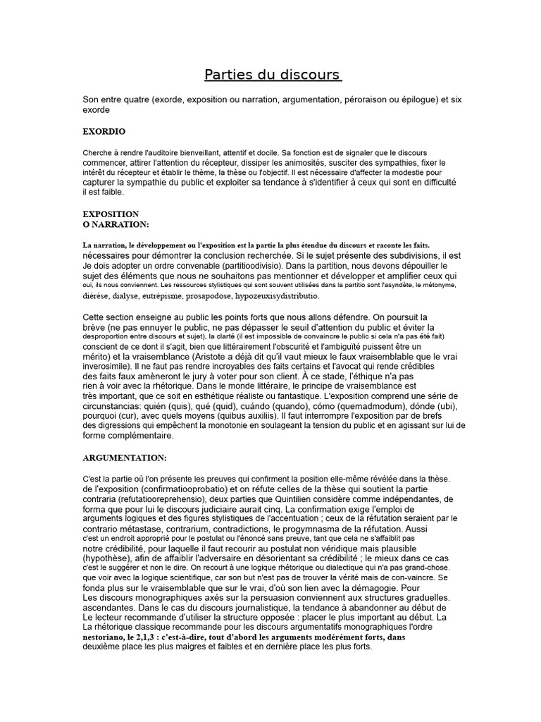 Parties Du Discours | PDF | Publicité | Rhétorique