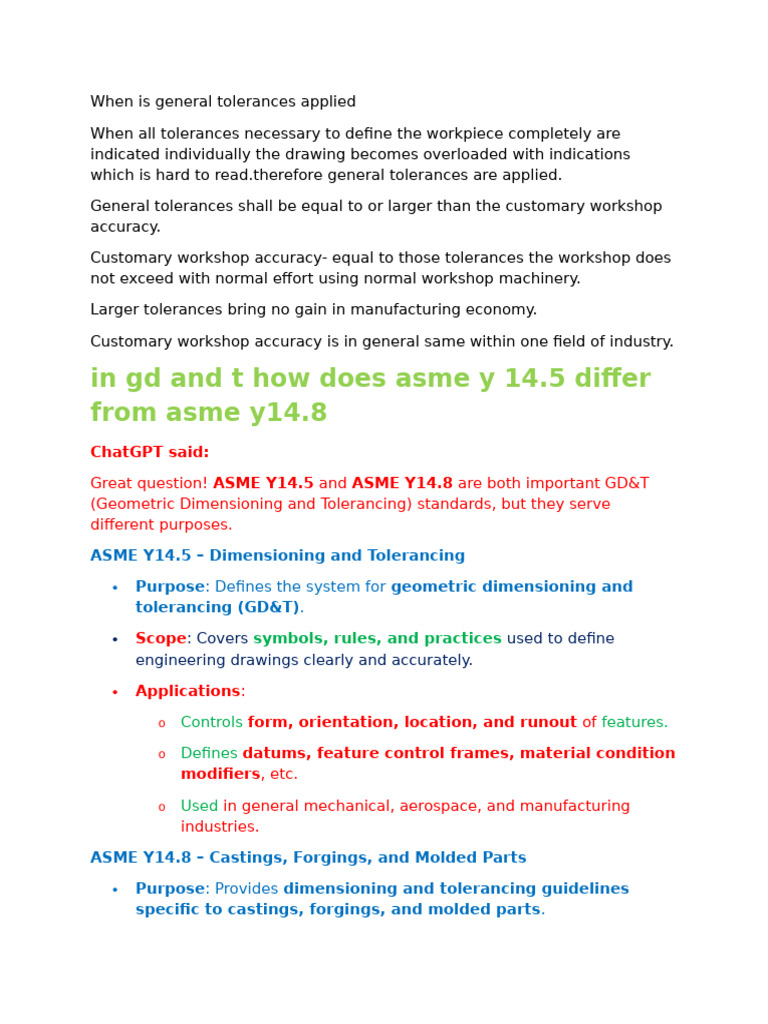When Is General Tolerances Applied | PDF | Mechanical Engineering ...