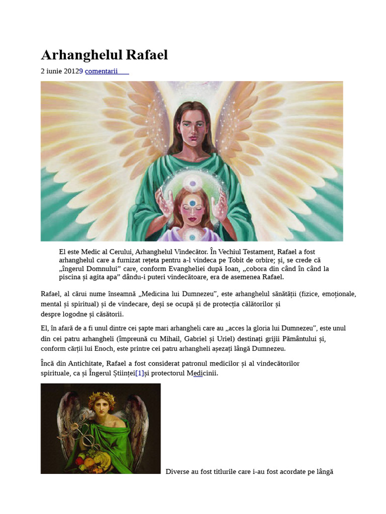 Arhanghelul Rafael | PDF